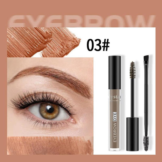 1 Set Eyebrow Makeup Kit, Including Eyebrow Dye & Double-ended Eyebrow Brush, Long Lasting Eyebrow Makeup Products for Women