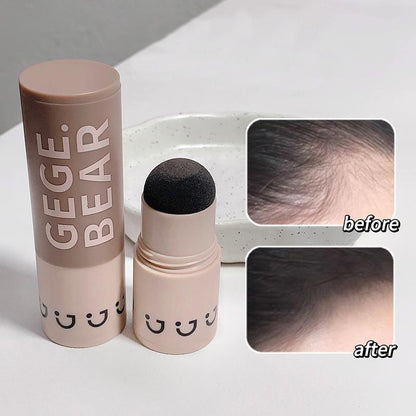 Gege Bear Hairline Contouring Shadow Powder Stick, 1 Count Convenient Portable Natural Instant Hairline Contour Stick With Sponge Tip, Hair Makeup For Women