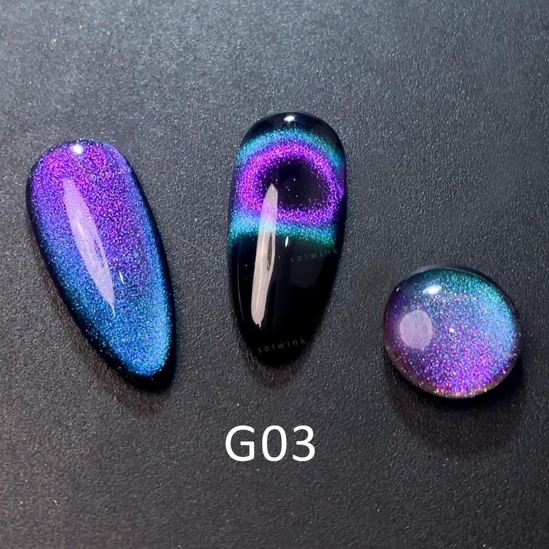 5pcs/lot Galaxy Color Shifting Cat Eye Gel Nail Polish Set Magnet Polish