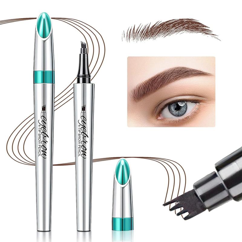 5- Color 4 Split Eyebrow Pen,Waterproof Eyebrow  Tint Stick,Long Lating Eyebrow Tattoos Natural Eyebrow Shping Pen Makeup Flawless Cosmetic