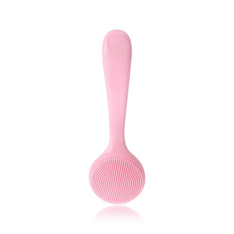 Manual Silicone Facial Cleansing Brush, Double Sided Face Scrubber for Daily Skin Care, Face Exfoliator Massage Brush Shower Cleaning Brush