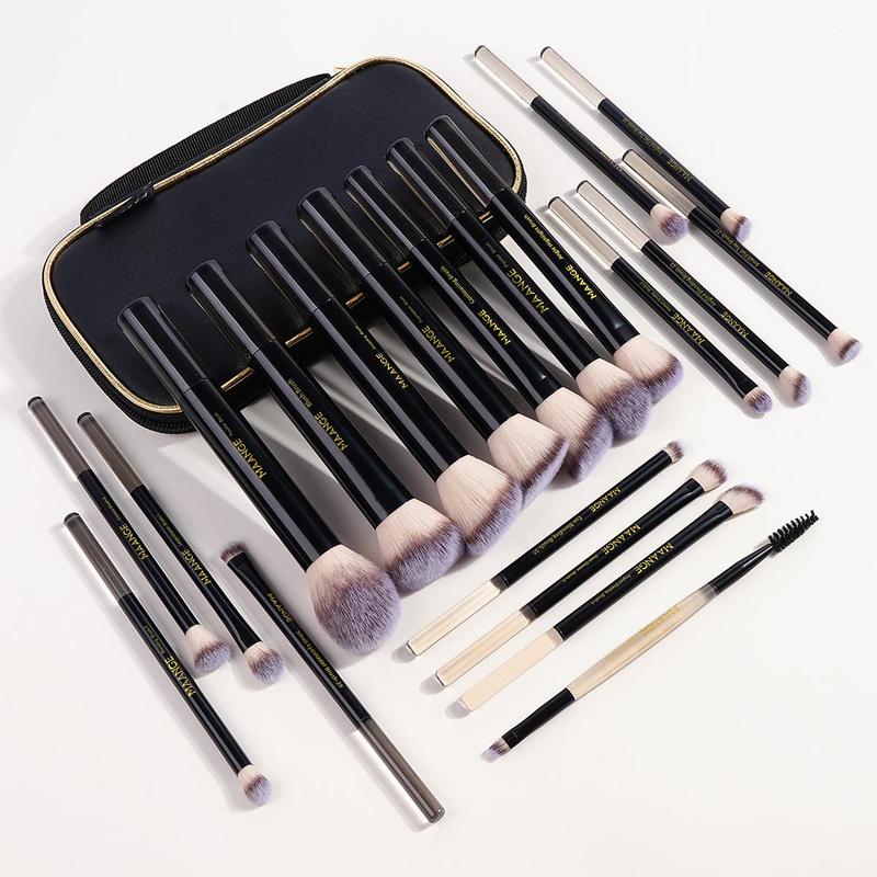 Makeup Brush Set with Cosmetic Bag, 20pcs/set Makeup Brushes for Blush, Loose Powder, Eyeshadow, Concealer, Brushes with Soft Bristles & Comfortable Grip for Beginners, Concealer Brush,?Back To School