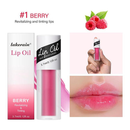 Fruit Flavour Moisturizing Lip Oil, 1 Count Long Lasting Nourishing Lip Balm, Lip Care Product For Women & Girls