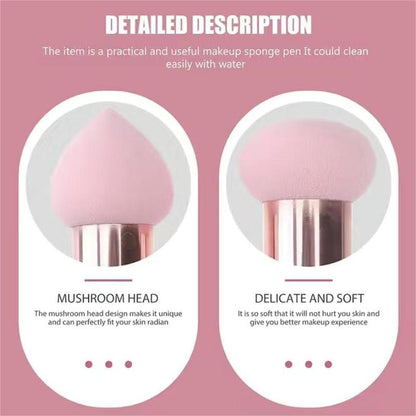 Makeup Sponge With Handle Set, 3 Counts/set Foundation Blending Sponge For Women & Girls, Makeup Tool