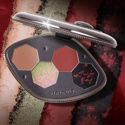 Compact 4 Color Eyeshadow Palette, Matte & Glitter Eye Shadows Palette, Long Lasting Shimmering Eye Cosmetic, Summer Makeup Gifts, Back to School