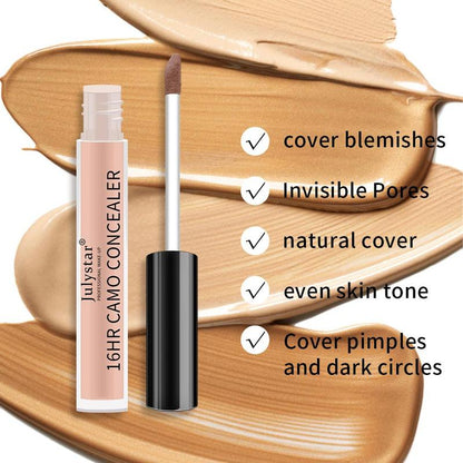 Long-lasting Cosmetic Concealer, Waterproof Concealer Cream, Full Coverage Concealer for Dark Spot, Tattoo & Acne, Makeup Product for Women & Girls