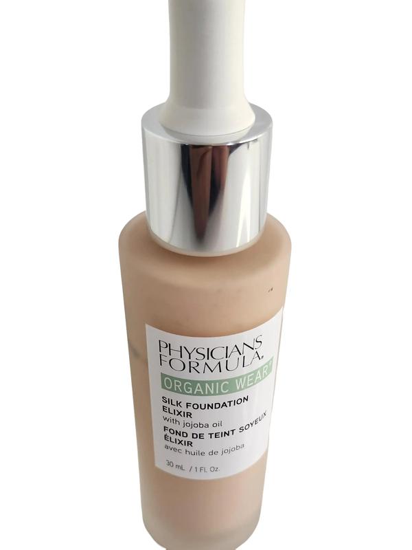 Physicians Formula Foundation Organic Wear All Natural Liquid Foundation Elixir Light, Full Coverage | Dermatologist Tested, Clinicially Tested High Coverage Concealer Makeup Cosmetic