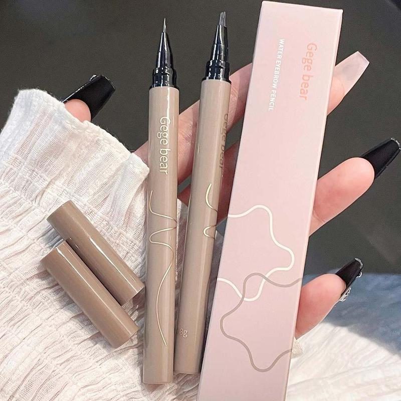 1 Pair Long Lasting Eyebrow Makeup Pen, Waterproof Liquid Liner Marking Tool, Brow Shading & Filling Pencil, Eyebrow Pencil, Eye Brow Makeup Products For Daily Use