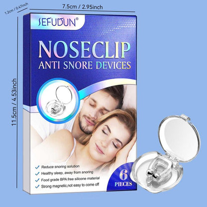 Nose Clip Anti Snore Device, 6 Counts/box Reusable Snoring Device, Snoring Stopper, Snoring Solution for Men & Women