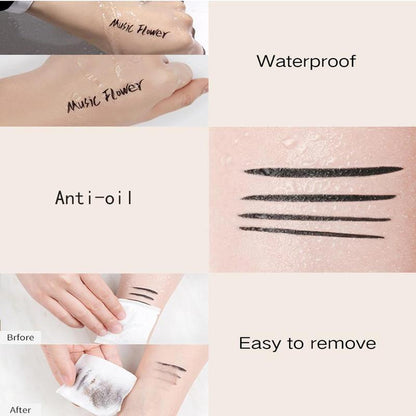 Long Lasting Makeup Eyeliner with Brush & Clear Eyebrow Glue with Flectional Brushes, 1 Set Eyeliner Pencil & Eyebrow Gel, Eye Makeup Tool for Women