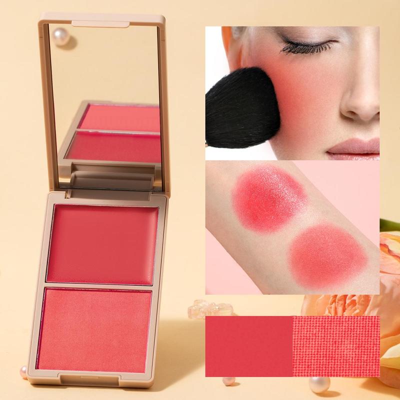 Two-tone Blends Blush Tray, Available in Paste and Powder, Matte and Cream Effects for Eyes, Cheeks and Lips, Conchita Blush Palette