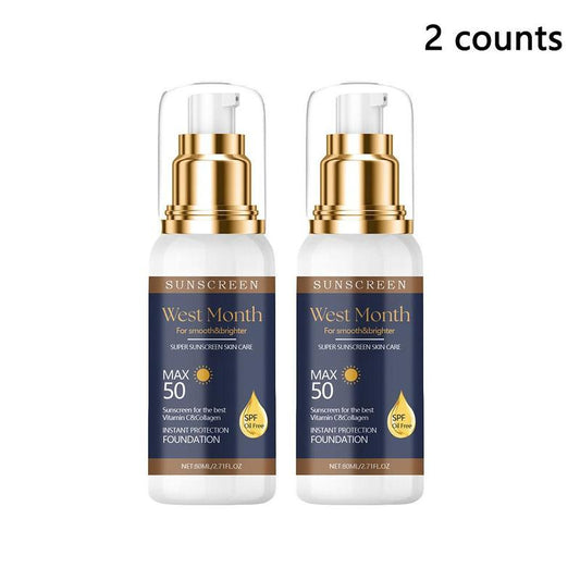 Moisturizing Facial Sunscreen, 2 Counts/set Non Sticky Body Skincare Sunscreen Lotion, Beauty & Personal Care Facial Sunscreen