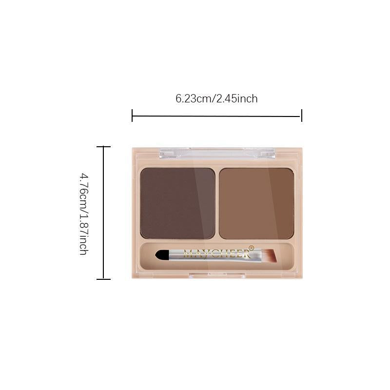 2-color Eyebrow Powder Palette, Long Lasting Eyebrow Powder, Smudge Proof Brow Powder, High Pigmented Eye Brow Shading & Filling Powder, Makeup Accessories