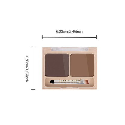 2-color Eyebrow Powder Palette, Long Lasting Eyebrow Powder, Smudge Proof Brow Powder, High Pigmented Eye Brow Shading & Filling Powder, Makeup Accessories