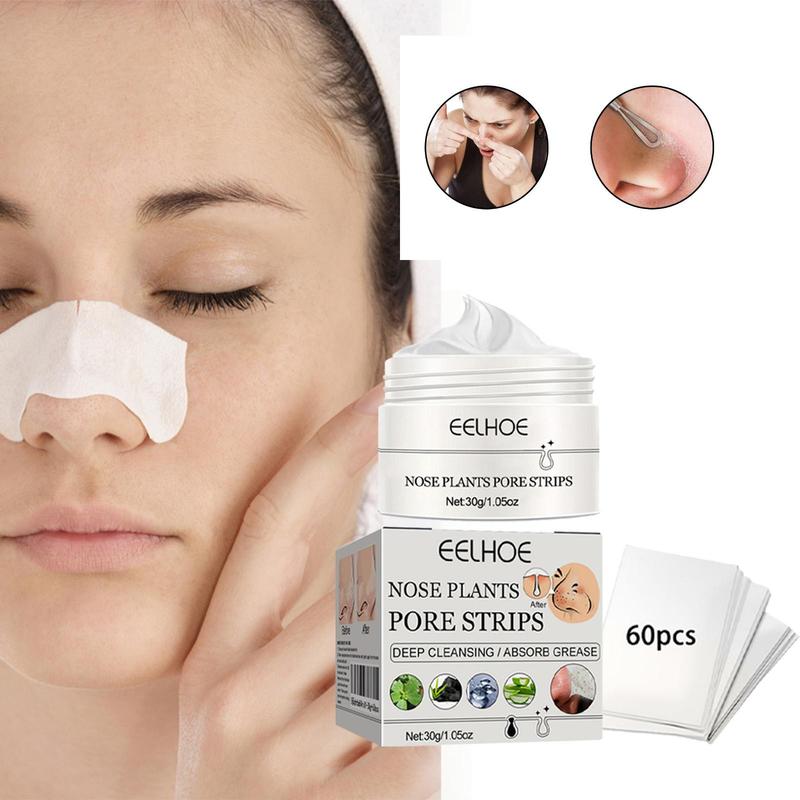 Deep Cleansing Nose Pore Strips (1 Box), Facial Pore Cleaning Patches for Daily Use, Oil Control Personal Care Product for Home Spa