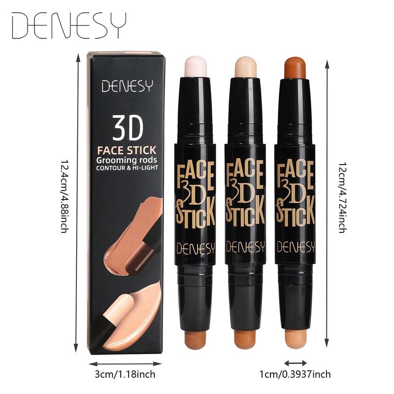 Double Head Contour Stick (1 Piece), Long-lasting, Dual-purpose & Non-fading Matte Highlighter Shadow Pen For Creating Three-dimensional Makeup