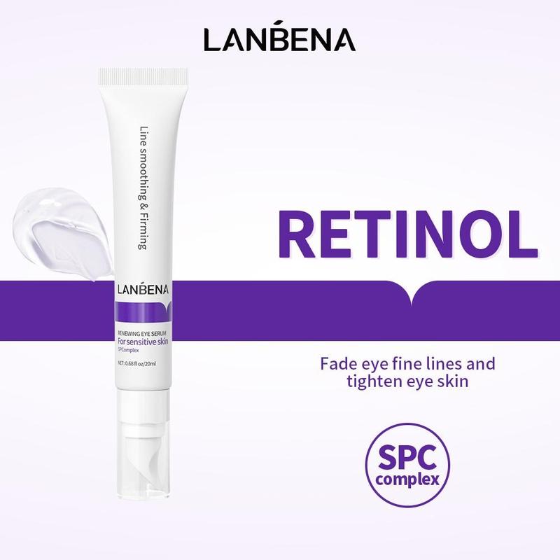 LANBENA Retinol Eye Cream for Dark Circles and Puffiness, Daily Anti-Aging Under Eye Cream with Retinol & Hyaluronic Acid to  Firm Skin (0.68 FL OZ) Gel Moisturizing