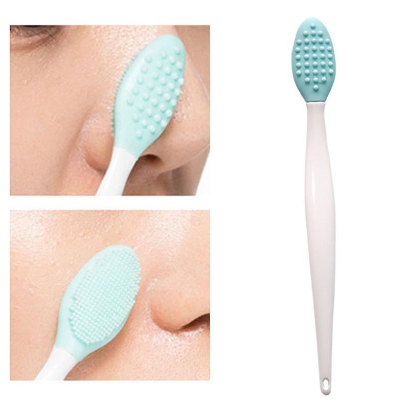 Random Color Silicone Nose Cleaning Brush, Double Sided Cleaning Beauty Tool, Easy to Clean, Soft Skincare Tool for Face & Body