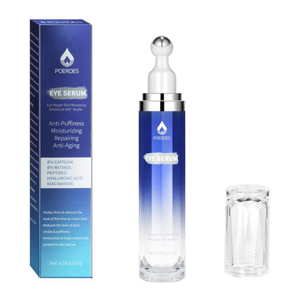 POEROES With Caffeine Eye Serum and Eye Cream Roller Eliminates Dark Circles and Puffiness, Reduces Wrinkles and Fine Lines, and Eliminates Puffiness 360¡ãMassage Ball for a Comfortable Skincare Experience