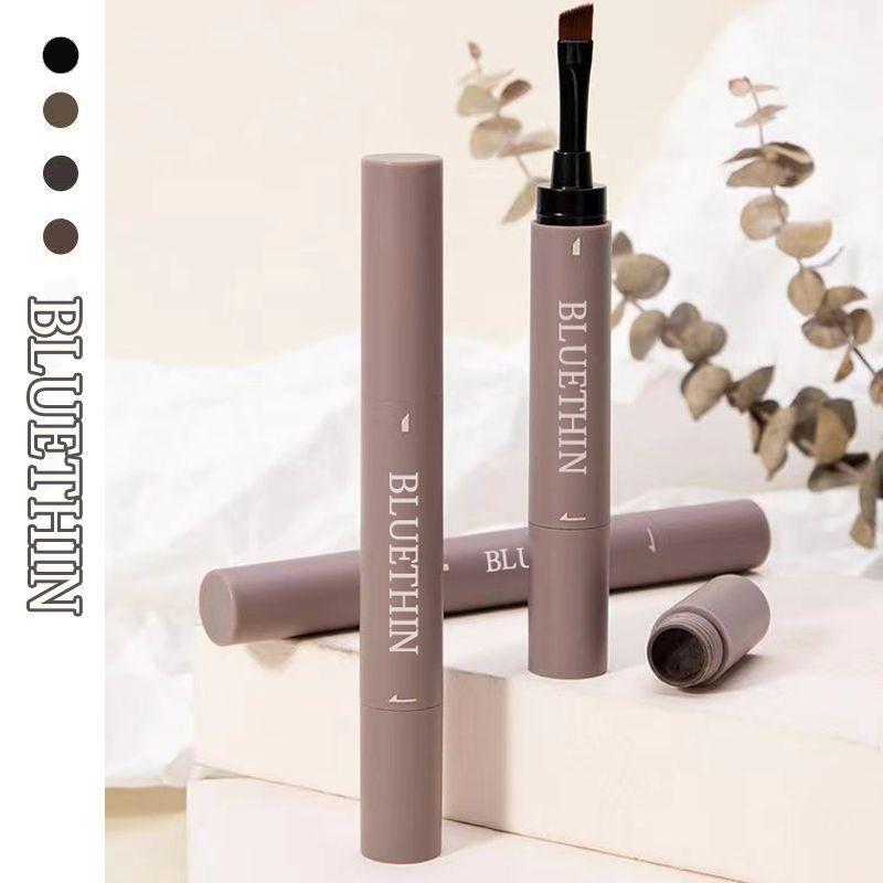 2 in 1 Eyebrow Cream With Brush, 1 Count Waterproof Anti Smudge Eyebrow Pencil, Eyebrow Cream With Brush, Waterproof Long Lasting Eyebrow Pencil, Eyebrow Makeup Tool For Daily Use