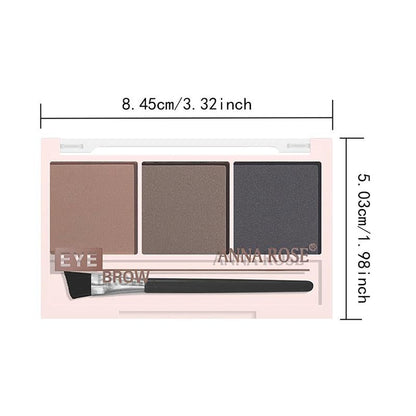 3 Color Eyebrow Powder With Brush, Long Lasting Waterproof Eyebrow Palette, Smudge Proof Eye Brow Powder, Natural Eye Makeup Palette, Eye Brows Makeup Products