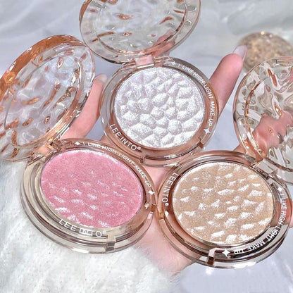 Glitter Highlighter Powder, Shimmering Highlighter Palette, Long Lasting Pearly Makeup Powder, Facial Brightening Cosmetics, Nose Contouring Highlighter Powder