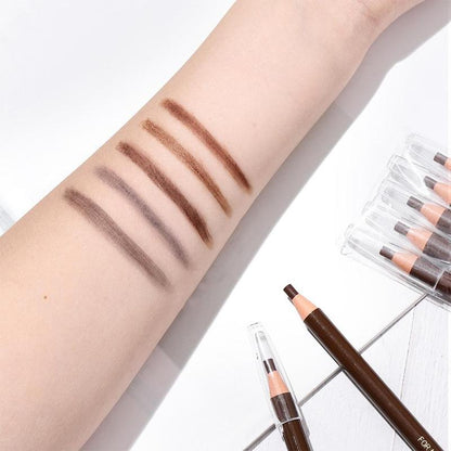 Waterproof Eyebrow Pencil (5pcs), Long Lasting Eyebrow Pencil, Brow Styling Brush, Sweat Proof High Pigmented Brow Shading & Filling Pencil, Makeup Tool Easy to Apply