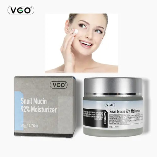 VGO Snail Mucin 92% Moisturizer Daily Repair Face Gel Cream for Dry & Sensitive Skin, 50g / 1.76oz