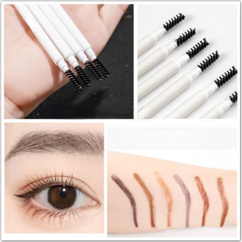 Double-ended Eyebrow Pencil, 1 Count Waterproof Long Lasting Eyebrow Pencils, Eye Makeup Products for Beginners