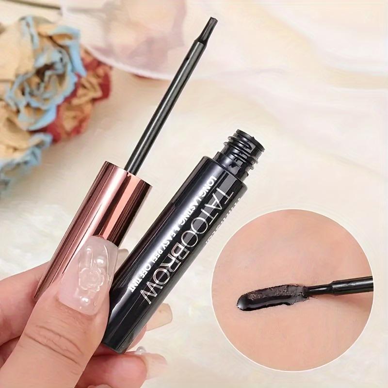 3COUNT Semi-Permanent Eyebrow Gel - Waterproof, Long-Lasting Black Brown Tattoo, Easy Peel-Off, Sweatproof Brow Tint for Flawless Brows