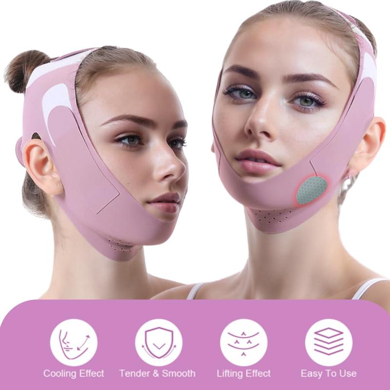 V-shaped Face Mask, 1 Count Adjustable Facial Firmness Mask for Improving Skin Elasticity, Face Lifting Mask with Edge Wrapping Design, Facial Skin Care Tool for Women