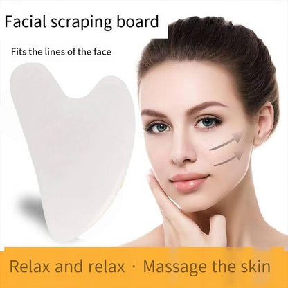 Heart Design Comfort Facial Gua Sha Scraping Board, 1 Count Facial Massage Tool, Face Gusha Tool for Skin Care Therapy, Skin Massaging Tool