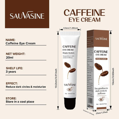 Caffeine Skin Bottom Eye Essence & Shining Eye Cream Set, 3 Counts/set Moisturizing Eye Cream, Eye Care Product for Women & Men