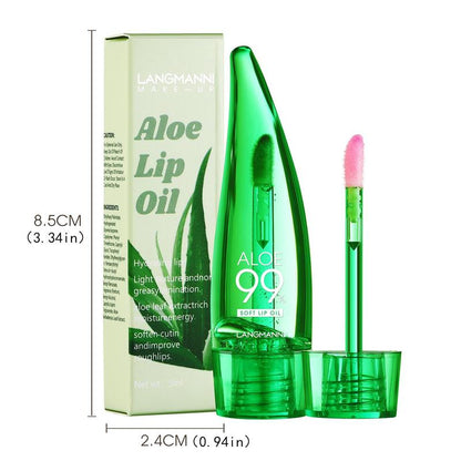 Aloe Vera Lip Oil, Long Lasting Moisturizing Lip Gloss, Natural Color Changing Lip Oil, Hydrating Lip Balm, Plumping Lip Oil Lip Stick, Lip Care Product