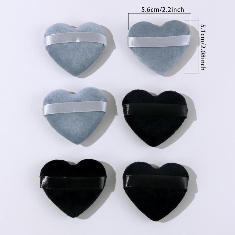 Heart Shaped Mini Makeup Puffs, 6pcs Soft Makeup Sponge Puffs, Professional Makeup Tools For Face