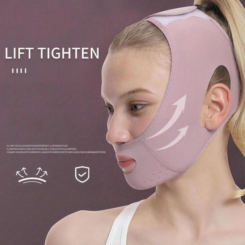 V-shaped Face Lifting Bandage, Breathable Double Lift Belt, Cooling Face Lifting Bandage for Women & Girls, Facial Skin Care Tool