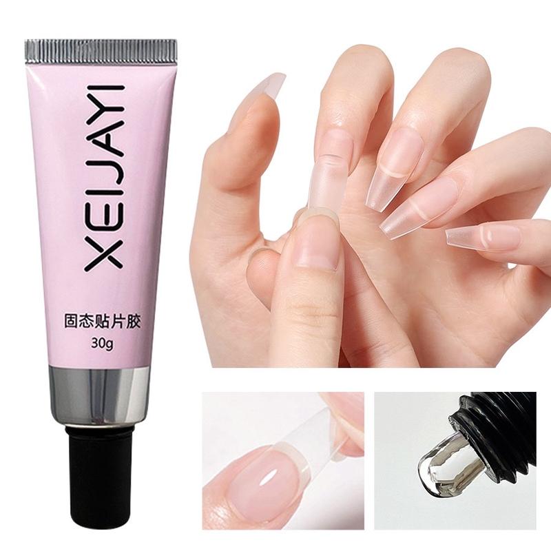 Solid Nail Glue Gel for Press On Nails Acrylic Manicure