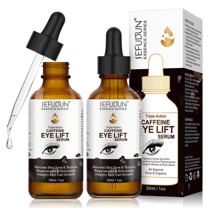 Moisturizing Caffeine Eye Lift Serum, 1/2 Counts Brightening & Firming Under Eye Essence, Beauty & Personal Care Product for Eye Bags and Eye Area