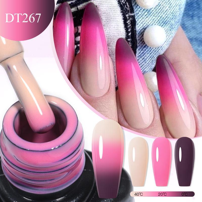 10-color Temperature Color Changing Gel Nail Polish Set, 1 Set Long Lasting Shimmering Nail Art DIY For Women & Girls, Nail Art & Nail Polishes