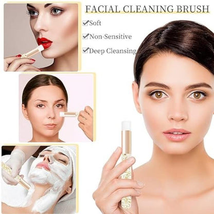 Nose Cleaning Brushes, 5pcs/set Crystal Handle Face Cleaning Brushes, Facial Skin Care Tools