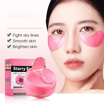 Starry Sky Eye Mask Boxed Bamboo Charcoal Rose Moisturizing Comfort Skin Care