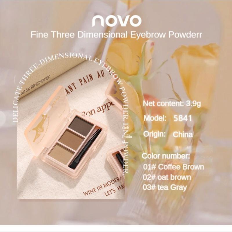 3 Color Eyebrow Powder Palette, 1 Count Long Lasting Eye Brow Powder, Eye Brow Makeup Products