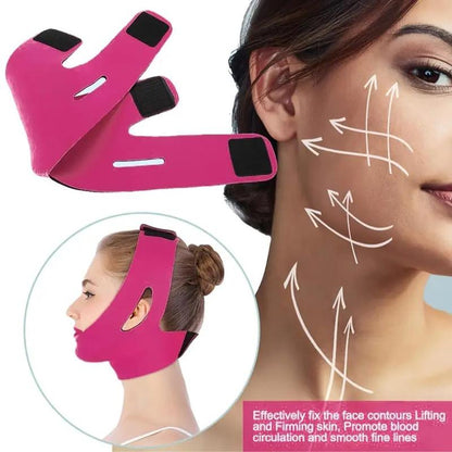 Face?Firming?Bandage, Double Chin Shaping & Neck Wrapping Bandage, V Line?Facial?Skin Slimming Lifting Strap, Adjustable Skincare Tools for Women