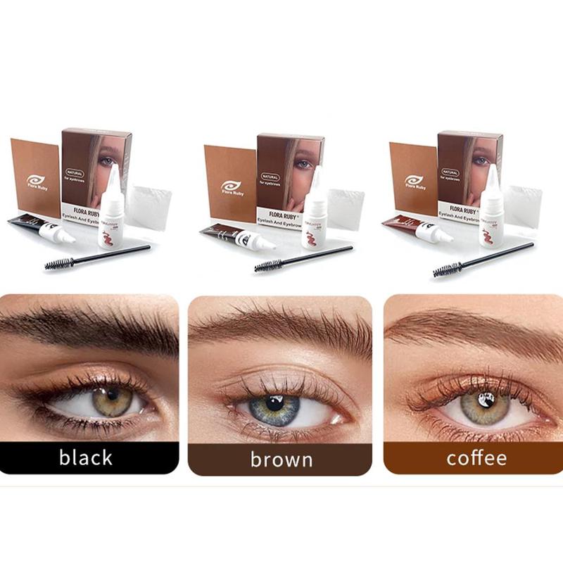 Eyebrow Dye Kit, 1 Set Eyebrow Tinted Cream Eyelash Pomade Cream, Eye Brow and Eye Lash Coloring Cream, Eyebrow Makeup Products