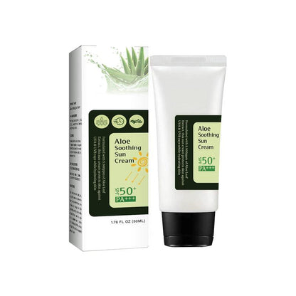 Aloe Soothing Sun Care Cream, 1 Box/2 Boxes Oil-free & Non-Greasy Sun Light Blocking Cream, No White Cast, Clear Travel Sun Light Protection Cream