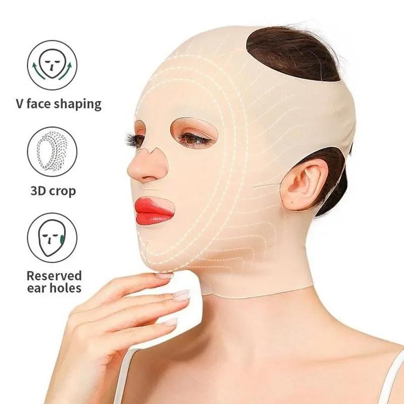 3D Face Skin Care Bandage, 360¡ã Wrap?Face Contouring Lifting Face Mask with 3 Gear Adjustment, Multi-use Skin Care Tool for Women