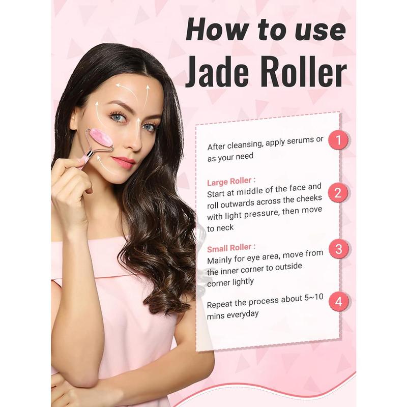 3 counts Gua Sha & Jade Face Roller & Ice Roller for Face - Facial Massager for Face, Eyes, Neck, Relieve Fine Lines and Wrinkles Skincare Tools Guasha Gift for Women Comfort