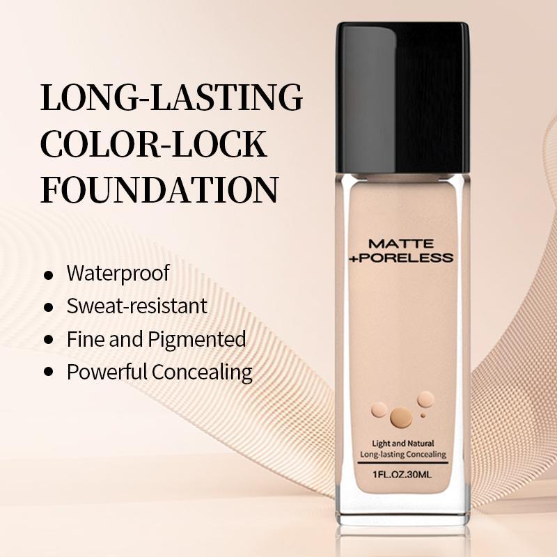 Matte Oil-free Foundation Makeup, Medium Coverage Flawless Finish Foundation, Lightweight & Moisturizing?Cosmetic