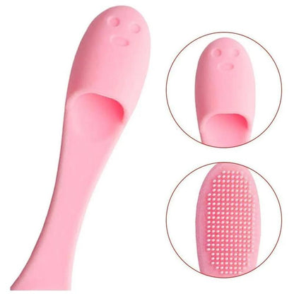 Random Color Silicone Finger Brush Facial Cleansing Brush, 1 Count Skin Cleaning Brush