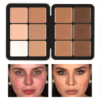 12 Colors Concealer Palette, Summer?Gift, Natural Facial Contouring Detailing Makeup Concealer, Long Lasting Concealer Foundation Cream for Dark Circles, Acne Marks, Soft & Lightweight Highlighting Shadowing Powder, Back To School?Cosmetic Gift